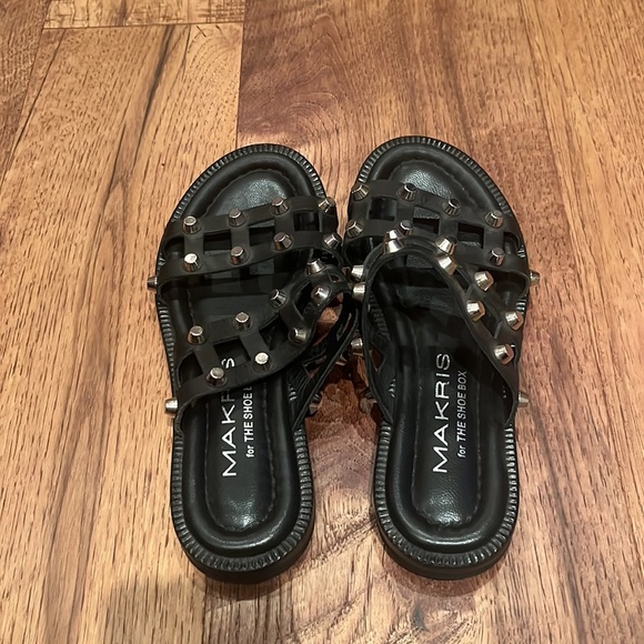 Makris Woman’s Black Sandals Size 36 - Picture 4 of 7